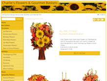 Tablet Screenshot of 1800charliesflowers.com